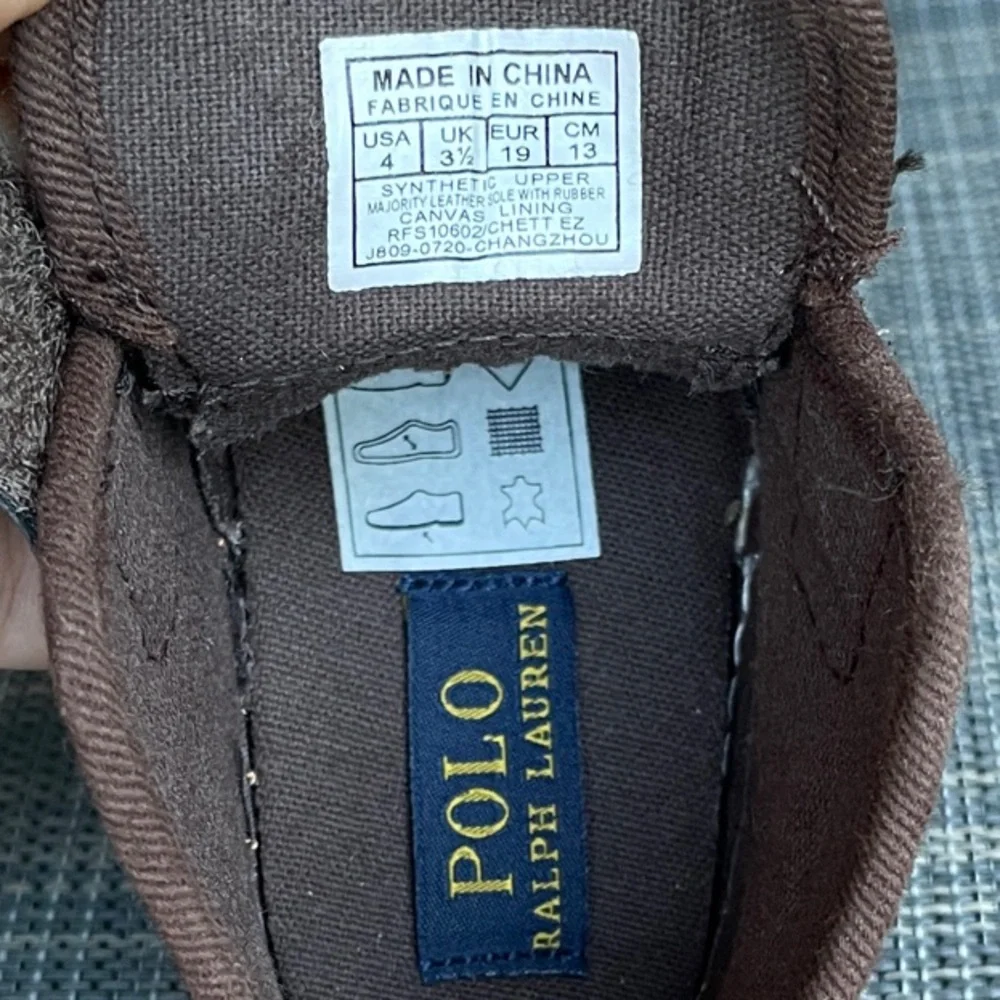 Polo by Ralph Lauren Brown Chocolate Chett-EZ Leather Strap Boots infant shoes 4